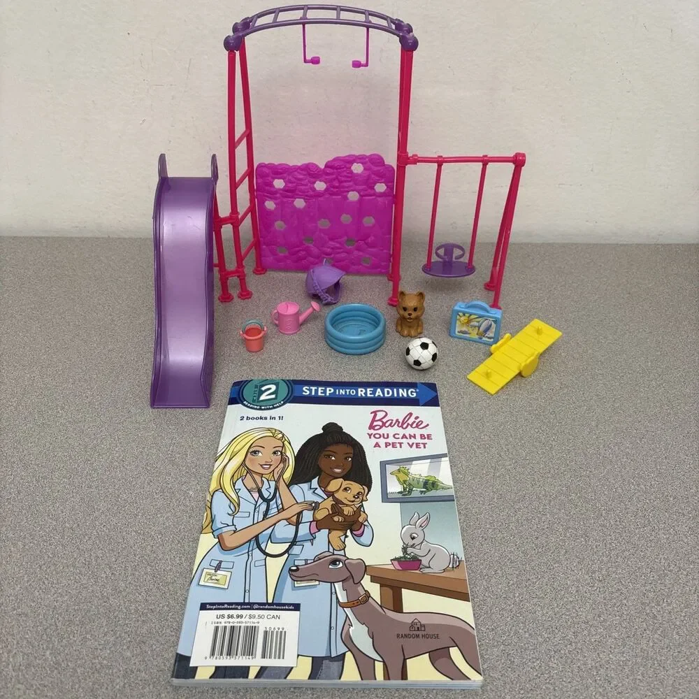 Barbie I Can Be Anything Preschool Teacher Playset Structure Puppy Toys Book